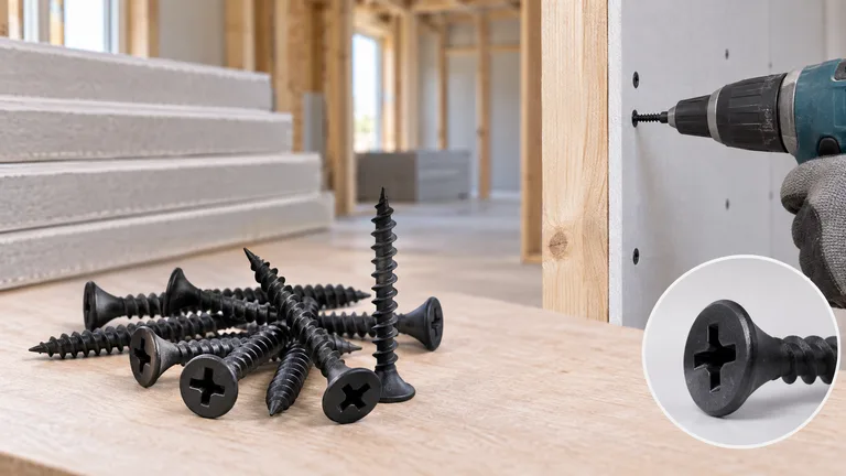Coarse Thread Black Phosphate Drywall Screws for Wood Stud Projects